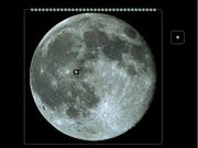 Comparação LUA X JÚPITER vistos da TERRA em 13/10/2011.