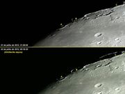 O avanço do terminadouro na superfície lunar.