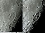 A excepcional cratera PETAVIUS em dois tempos.