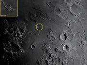 HYGINUS: a maior cratera vulcânica da face visível.