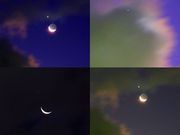 Registros da Lua e Vênus juntinhos no início da noite- 17/06/2026.
